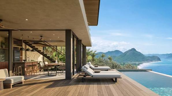 Ocean-view villa terrace