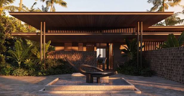 Tropical private wellness pavilion